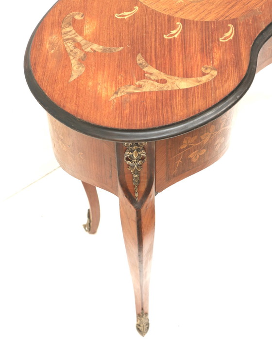 Image 1 of Louis Xv Niervormig Dressoir / Sidetable In De Stijl Van Jean François Oeben Uit De 19De Eeuw