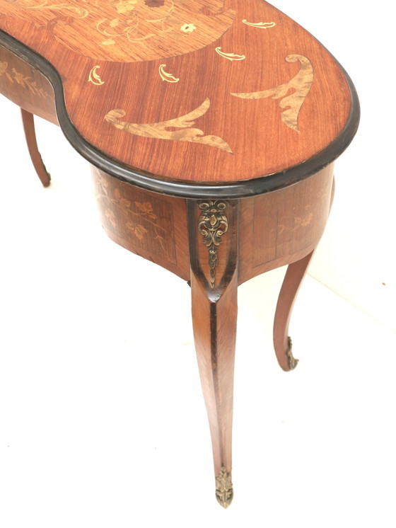 Image 1 of Louis Xv Niervormig Dressoir / Sidetable In De Stijl Van Jean François Oeben Uit De 19De Eeuw