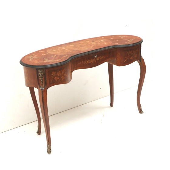 Image 1 of Louis Xv Niervormig Dressoir / Sidetable In De Stijl Van Jean François Oeben Uit De 19De Eeuw