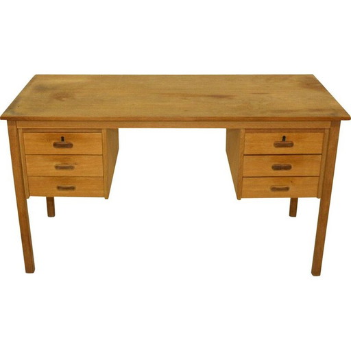 Scandinavisch vintage bureau in eiken Zweden, 1960