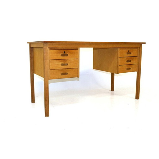 Scandinavisch vintage bureau in eiken Zweden, 1960