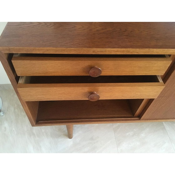 Image 1 of Scandinavisch vintage massief eikenhouten dressoir, Denemarken 1960
