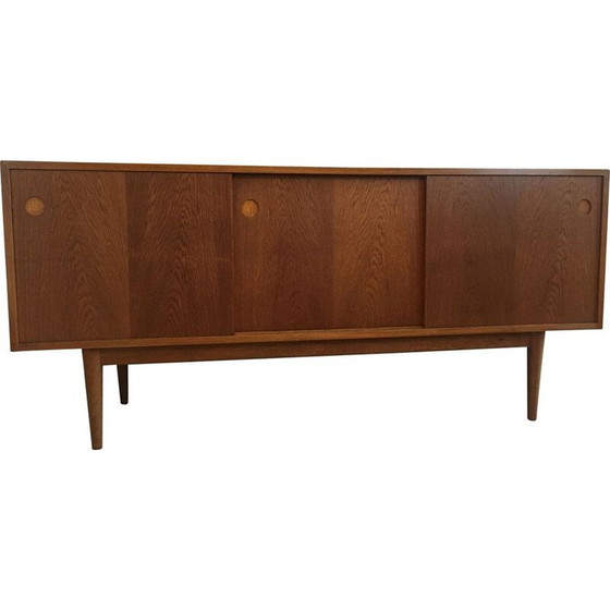 Image 1 of Scandinavisch vintage massief eikenhouten dressoir, Denemarken 1960