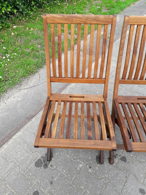 Image 1 of 2 Gloster Bristol England teak tuinstoelen, inklapbaar