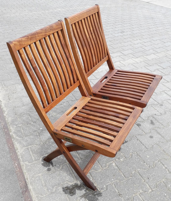 Image 1 of 2 Gloster Bristol England teak tuinstoelen, inklapbaar