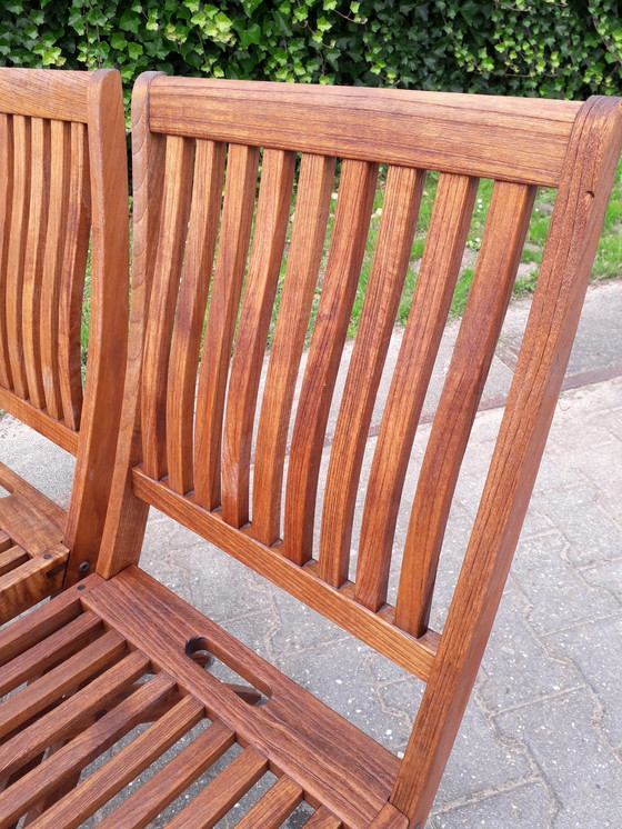 Image 1 of 2 Gloster Bristol England teak tuinstoelen, inklapbaar