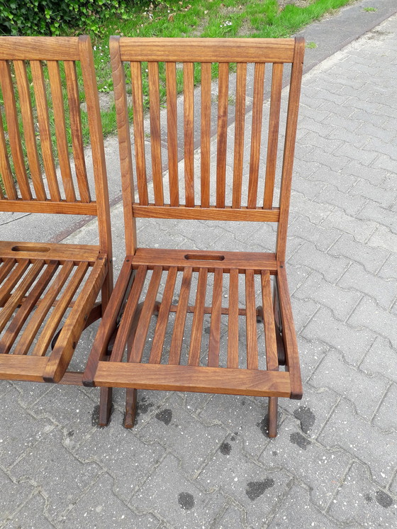 Image 1 of 2 Gloster Bristol England teak tuinstoelen, inklapbaar