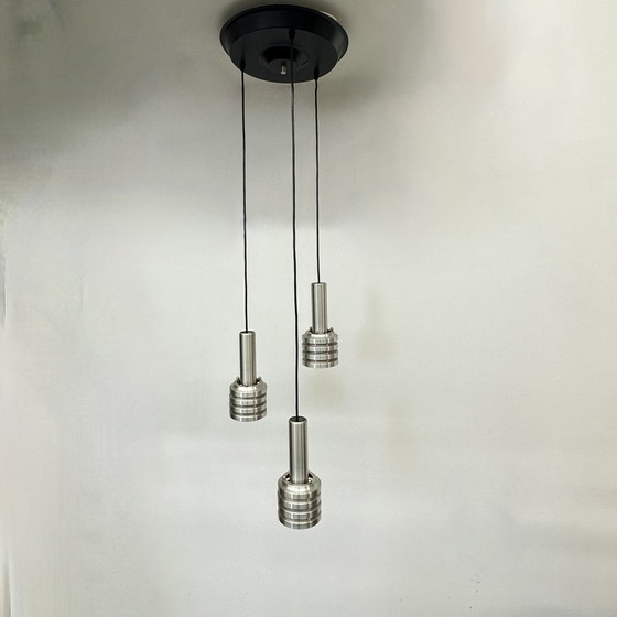 Image 1 of Mid Century Hanglamp Ruimtetijdperk Aluminium , 1970S