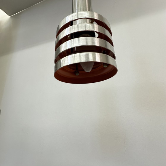 Image 1 of Mid Century Hanglamp Ruimtetijdperk Aluminium , 1970S