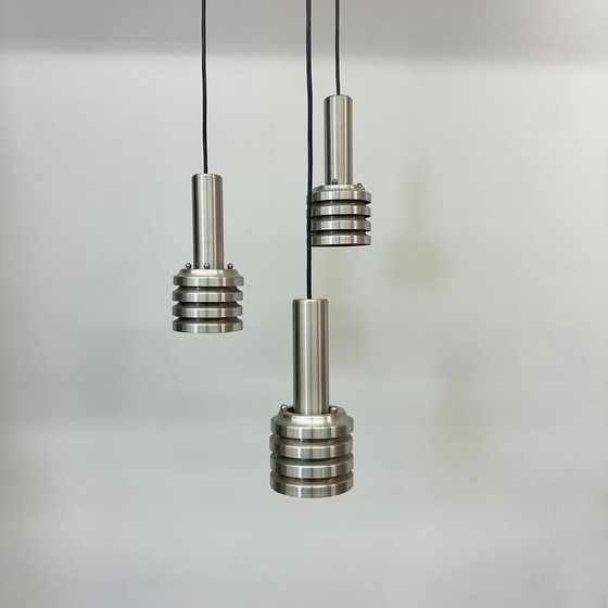 Image 1 of Mid Century Hanglamp Ruimtetijdperk Aluminium , 1970S