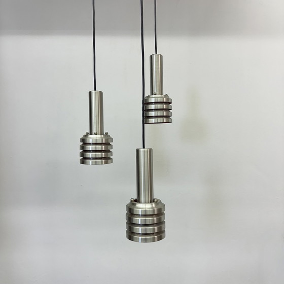 Image 1 of Mid Century Hanglamp Ruimtetijdperk Aluminium , 1970S