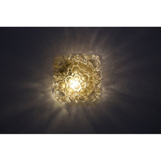 Image 1 of Vintage "Bubble" wandlamp in amberkleurig glas van Helena Tynell, 1970