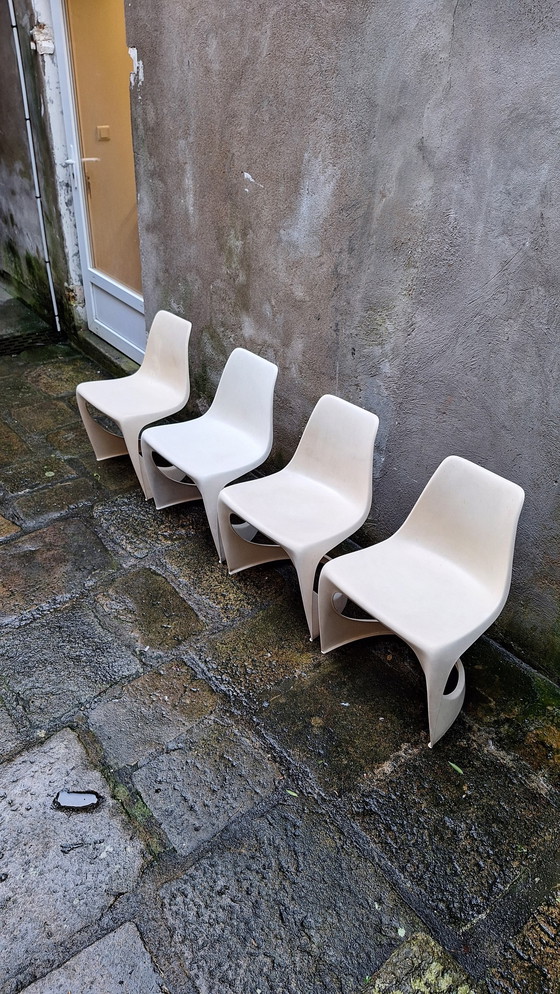 Image 1 of Set van 4 plastic stoelen van Steen Ostergaard voor Cado
