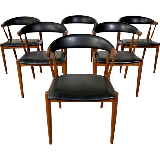 Set van 6 vintage stoelen van Johannes Andersen, 1960