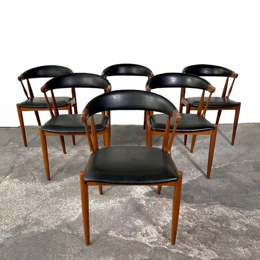 Set van 6 vintage stoelen van Johannes Andersen, 1960