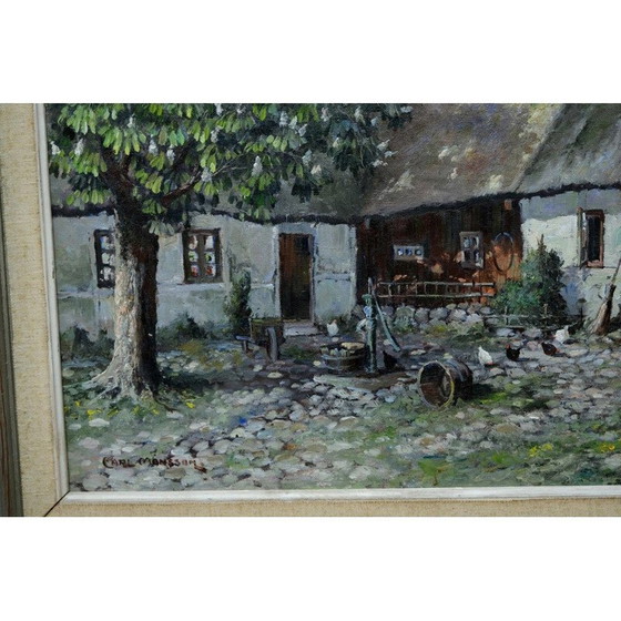 Image 1 of Vintage olieverfschilderij op doek door Carl Månsson, 1930