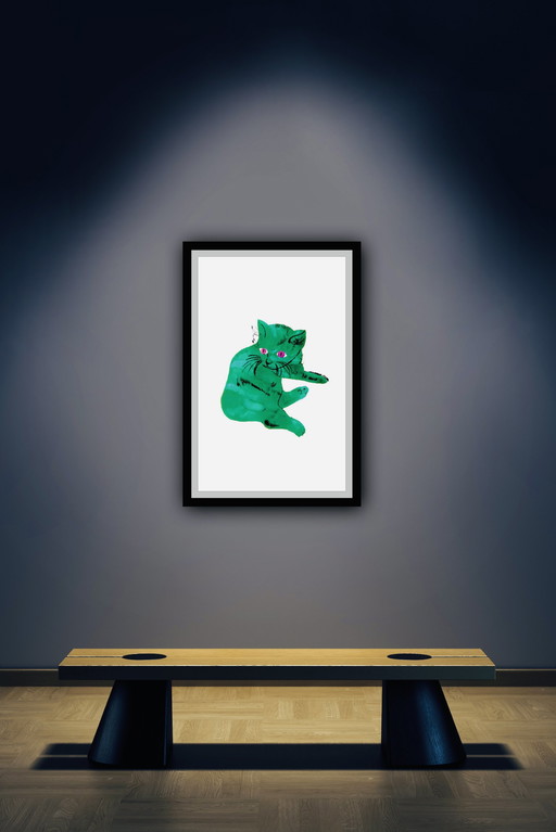 Andy Warhol: “Green Cat, C.1954”. 