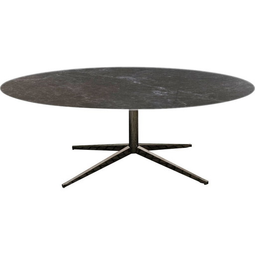 Vintage Marquinia marmeren ovale tafel van Florence Knoll