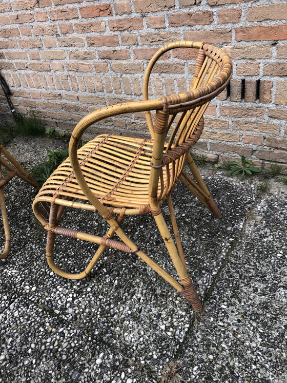 Image 1 of 2x Vintage design rotan fauteuils