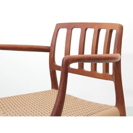 Image 1 of Set van 4 Scandinavische vintage fauteuils model 66 in teakhout van Niels O. Møller