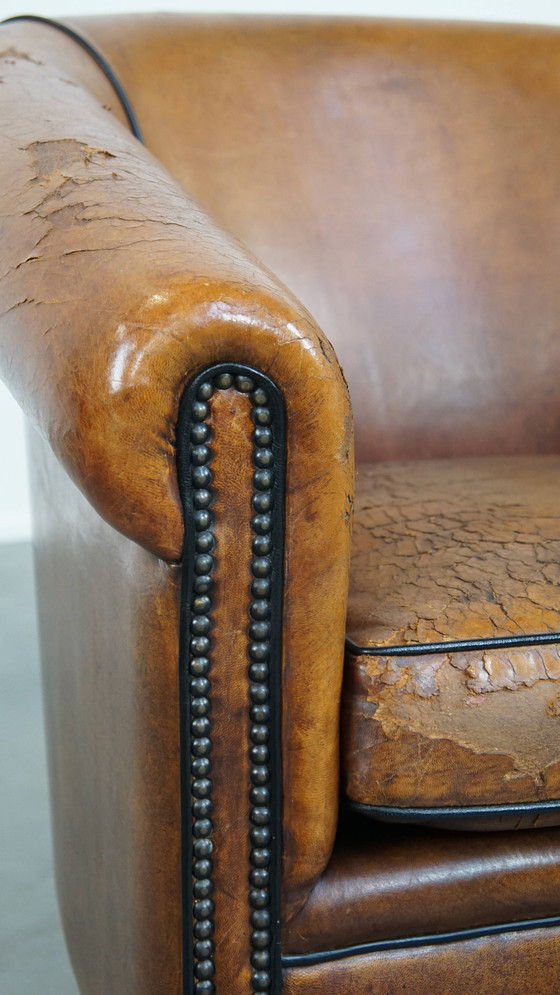 Image 1 of Schapenleren Clubfauteuil