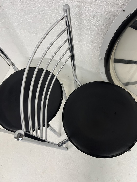 Image 1 of Set Van Twee Chromen Memphis Stoelen