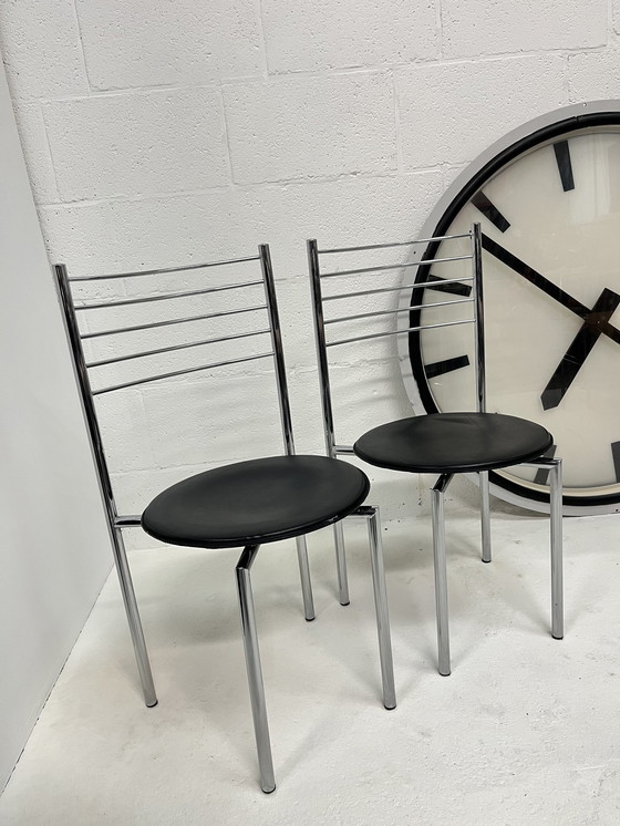 Image 1 of Set Van Twee Chromen Memphis Stoelen