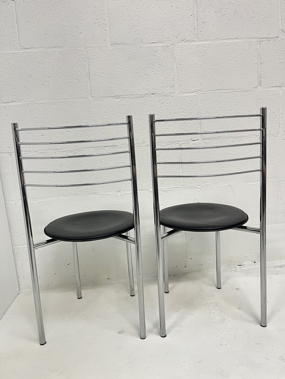 Image 1 of Set Van Twee Chromen Memphis Stoelen