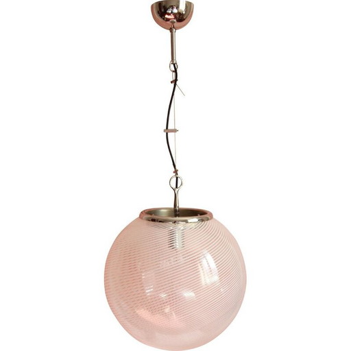 Vintage Plafond Globe Lamp van Venini, Italië 1960