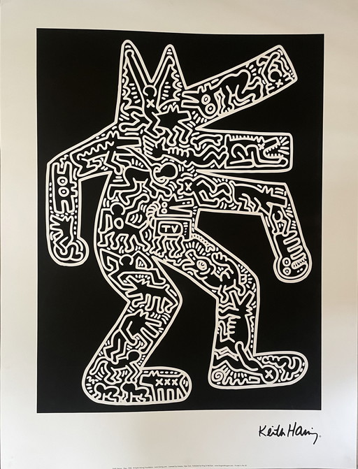 Keith Haring (1958-1990), Hond, 1985, Gelicentieerd door Artestar New York, Gedrukt in Nederland