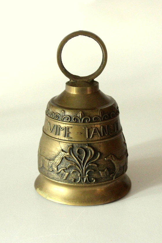 Image 1 of Grote zware bel - Messing - Tafelbel - Vintage uit de jaren 1960