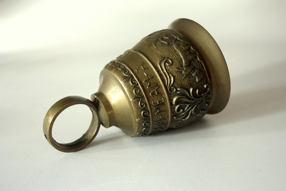 Image 1 of Grote zware bel - Messing - Tafelbel - Vintage uit de jaren 1960