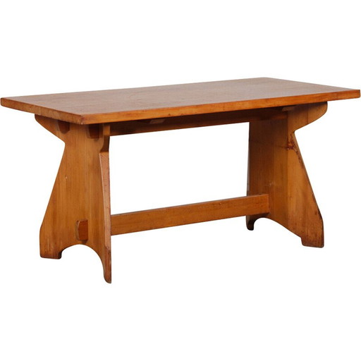 Vintage massief grenen eettafel door Jacob Kielland-Brandt voor I. Christiansen, 1960