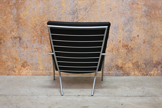 Image 1 of Zwarte Leren Harvink Uncle Sam Design Fauteuil