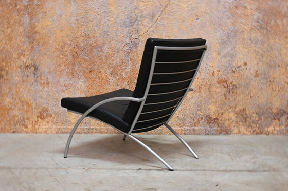 Image 1 of Zwarte Leren Harvink Uncle Sam Design Fauteuil