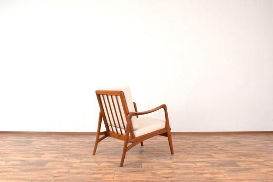 Image 1 of Mid Century Deense Teakhouten Loungestoel, 1960S.