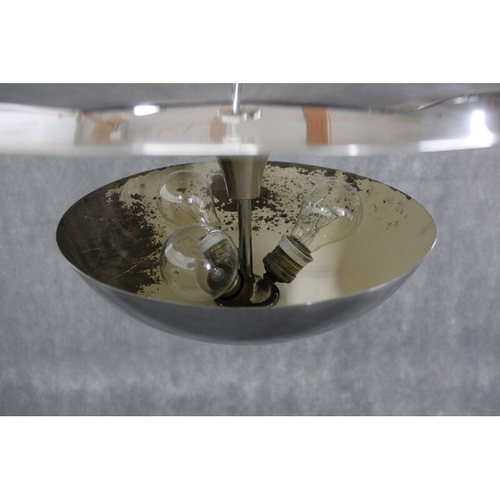 Image 1 of Vintage Bauhaus kroonluchter in chroomstaal voor Anyz, Tsjecho-Slowakije 1930