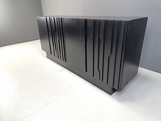 Image 1 of Grafisch brutalistische credenza, jaren 1970