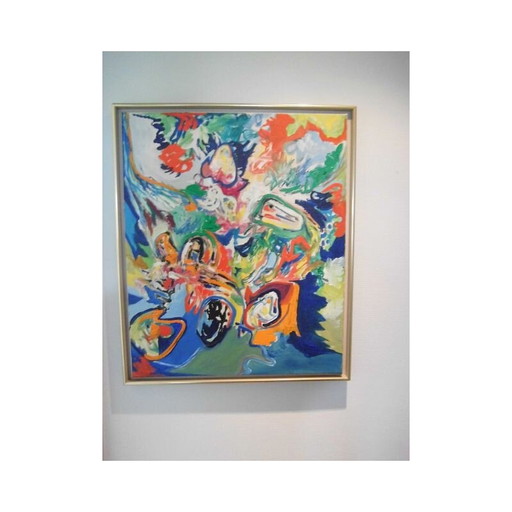 Vintage olieverfschilderij door Finn Pedersen