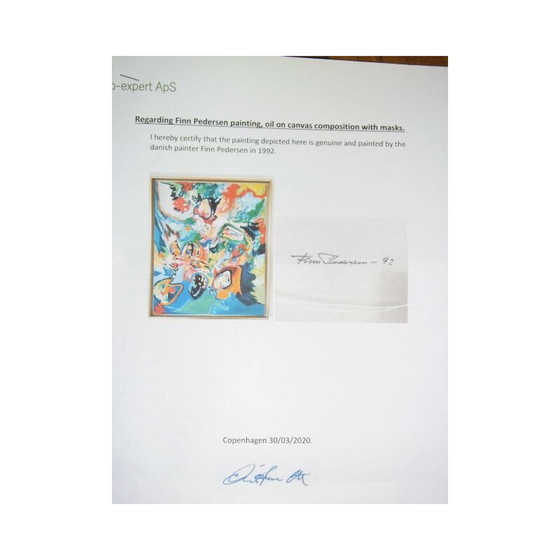 Image 1 of Vintage olieverfschilderij door Finn Pedersen