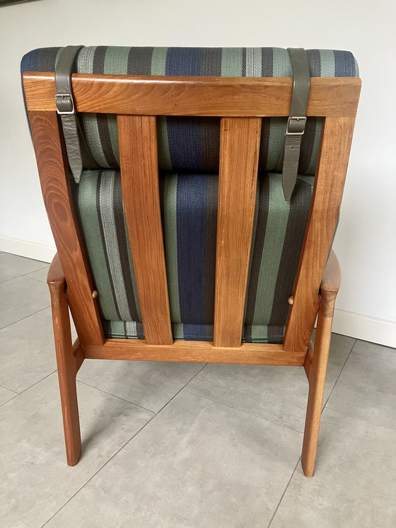 Image 1 of Danish design fauteuil met voetbank