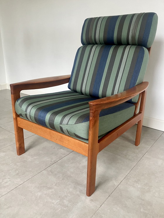 Image 1 of Danish design fauteuil met voetbank