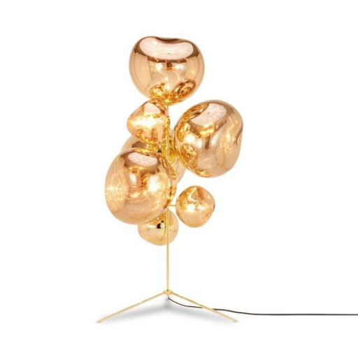 Tom Dixon Melt Floor Chandelier Goud Vloerlamp