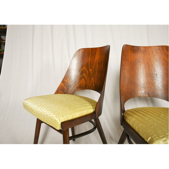 Image 1 of Set van 4 vintage eetkamerstoelen, Ton door Oswald Haerdtl Expo 58 1950