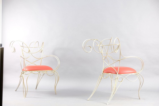 Image 1 of Sculpturale vintage fauteuils van Andre Dubreuil voor Cecotti, set van 2