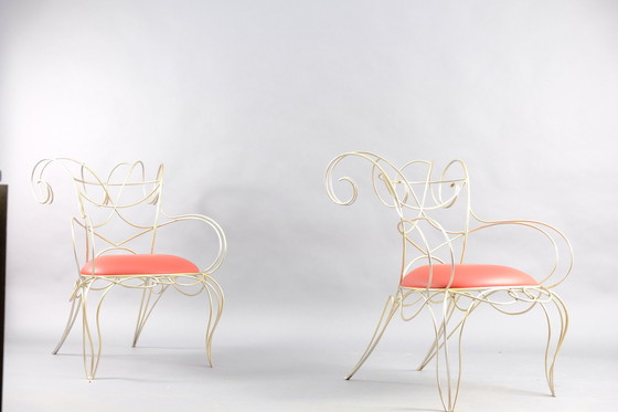 Image 1 of Sculpturale vintage fauteuils van Andre Dubreuil voor Cecotti, set van 2