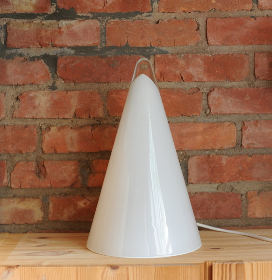 Image 1 of Xl Teepee Sce (Société Centrale D'Eclairage) Glazen Kegel Lamp, Hoogte 36 Cm.