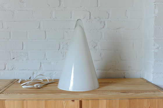 Image 1 of Xl Teepee Sce (Société Centrale D'Eclairage) Glazen Kegel Lamp, Hoogte 36 Cm.