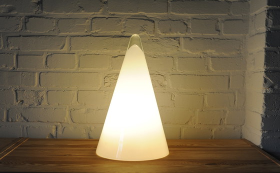 Image 1 of Xl Teepee Sce (Société Centrale D'Eclairage) Glazen Kegel Lamp, Hoogte 36 Cm.