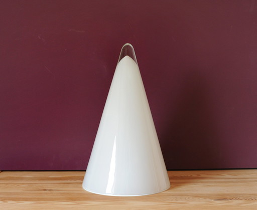 Xl Teepee Sce (Société Centrale D'Eclairage) Glazen Kegel Lamp, Hoogte 36 Cm.